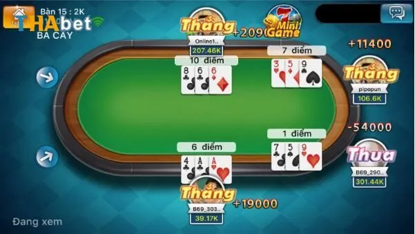 Các loại Bài 3 cây phổ biến